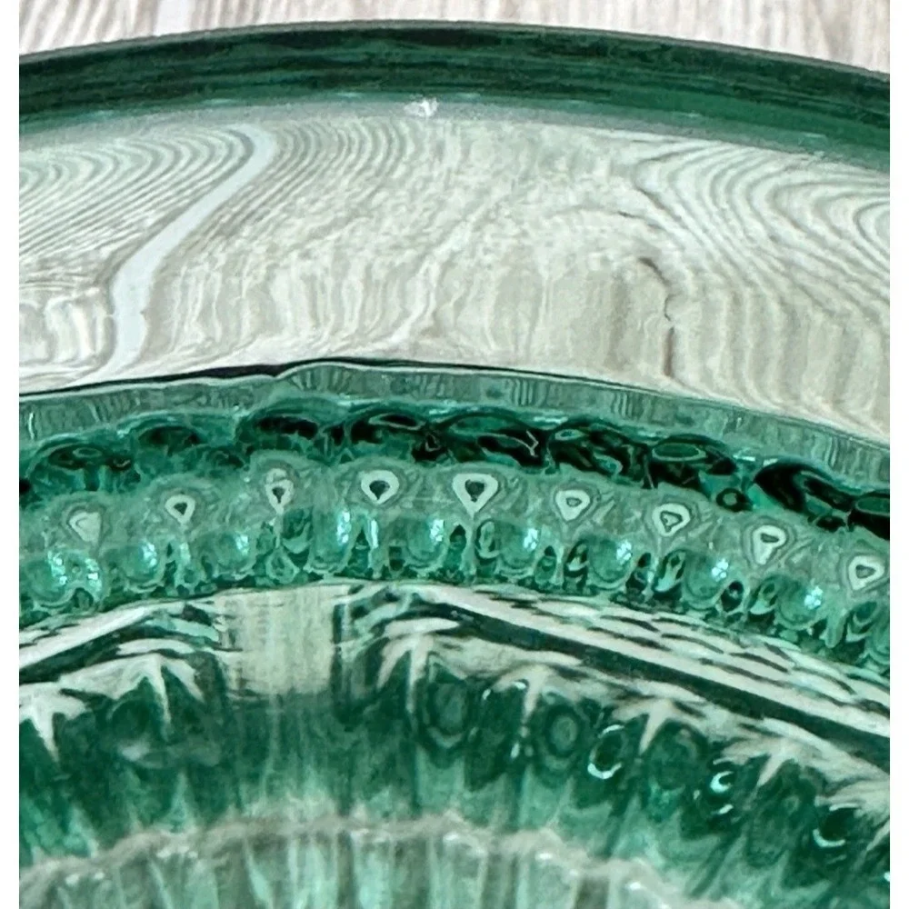 The Pioneer Woman Adeline Turquoise Pressed Glass Lidded Cookie Jar Embossed